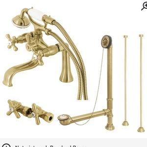 Vintage style deck mounted claw foot tub faucet with hand shower~ Kingston Brass